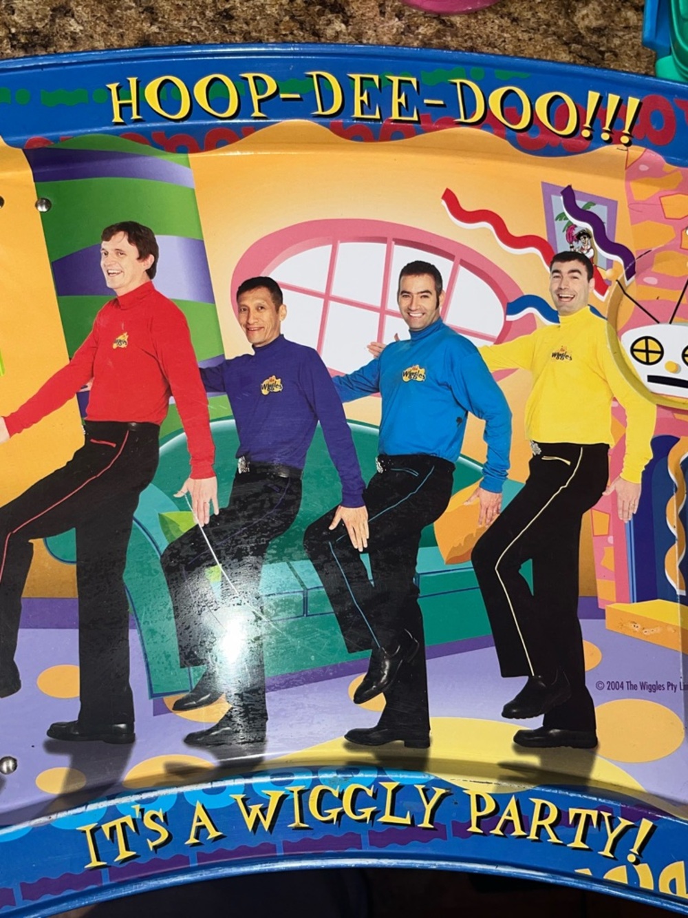 Vintage The Wiggles Metal TV Tray HTF Collectible